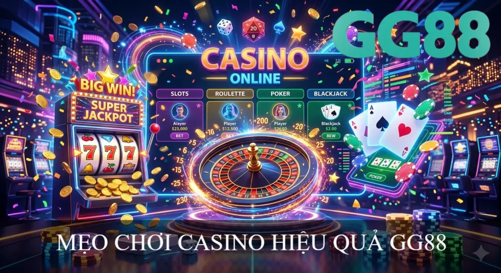MẸO CHƠI CASINO HIỆU QUẢ GG88